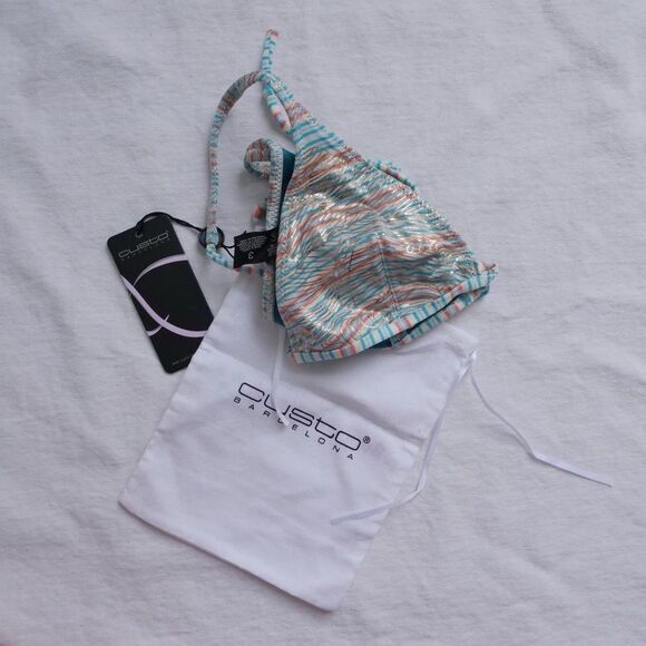 NWT Custo Barcelona sparkly mini bikini top - Picture 6 of 8